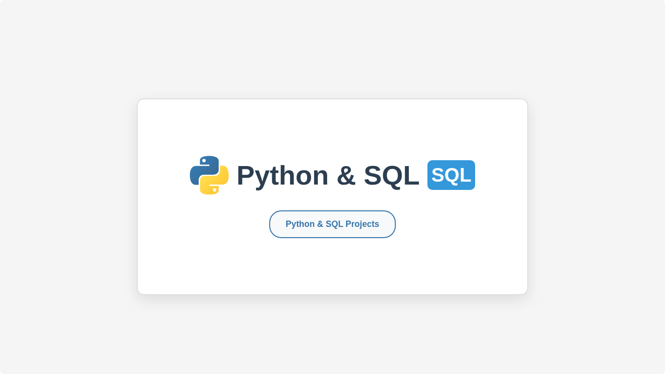 Python and SQL
